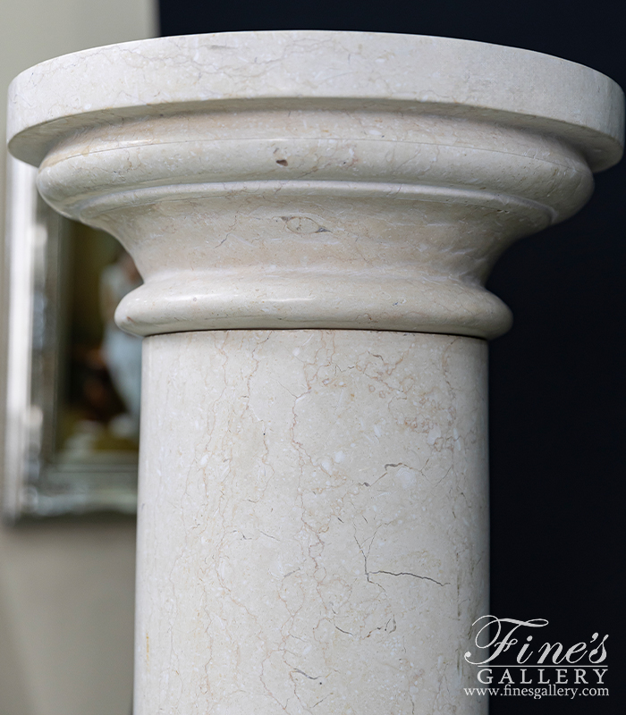 Marble Bases  - Traditional Light Cream Marble - MBS-254